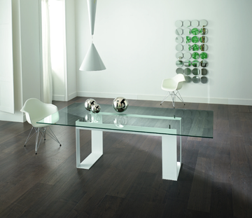 MILES - Rectangular glass table by Tonelli Design - view 3